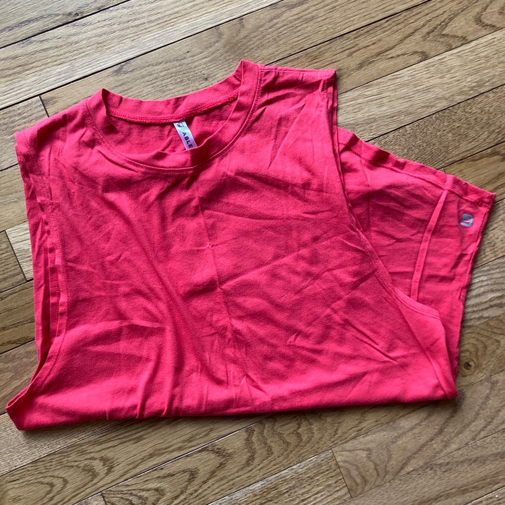Red fabletics muscle tank